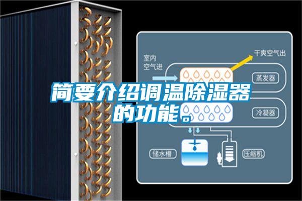 簡(jiǎn)要介紹調(diào)溫除濕器的功能。