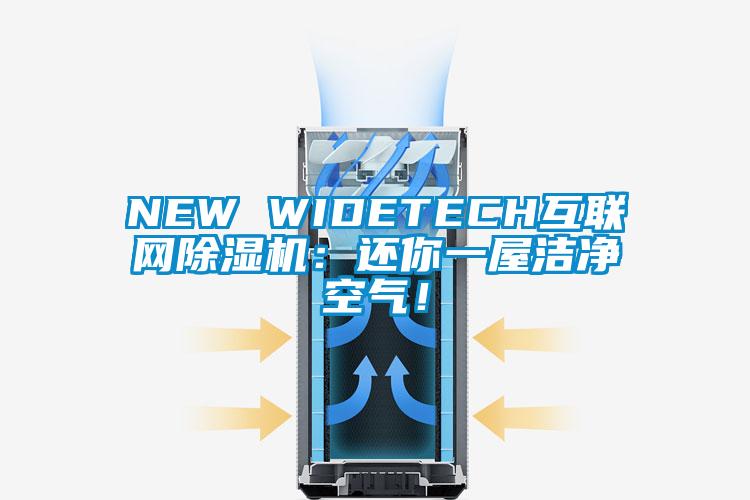 NEW WIDETECH互聯(lián)網(wǎng)除濕機：還你一屋潔凈空氣！