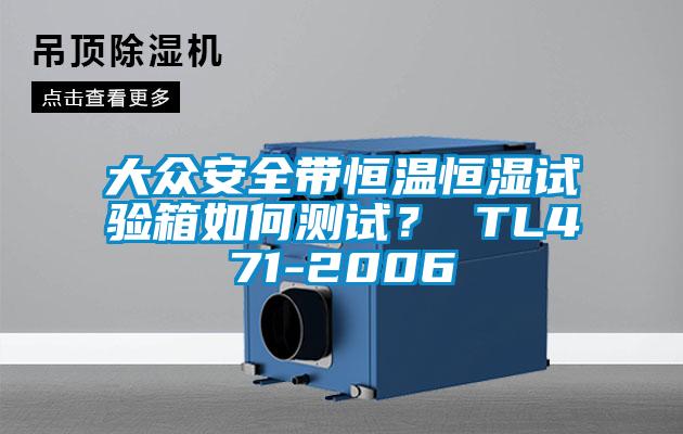 大眾安全帶恒溫恒濕試驗(yàn)箱如何測(cè)試？ TL471-2006